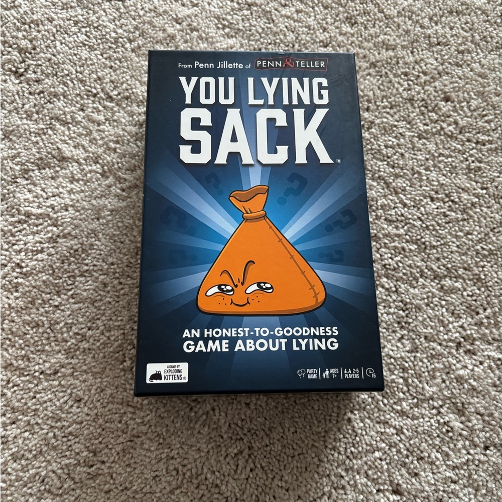 You Lying Sack Board Game - Blue and Orange